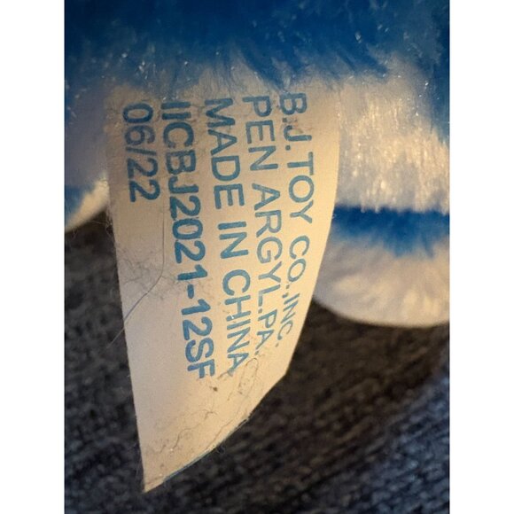 Gray Rhino & Blue Husky Plush Toy Set 6" BJToy Company - Picture 4 of 7